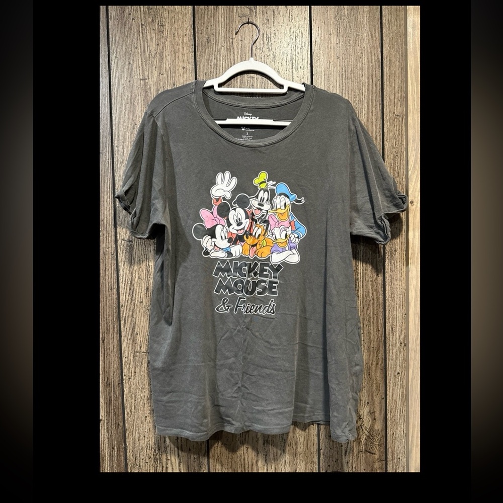 Torrid Mickey and Friends Classic Fit Cotton Roll Sleeve Tee